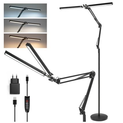 Brilagi - Dimbare flexibele vloerlamp VARIO LED/14W/230V 3000-6000K 157 cm zwart