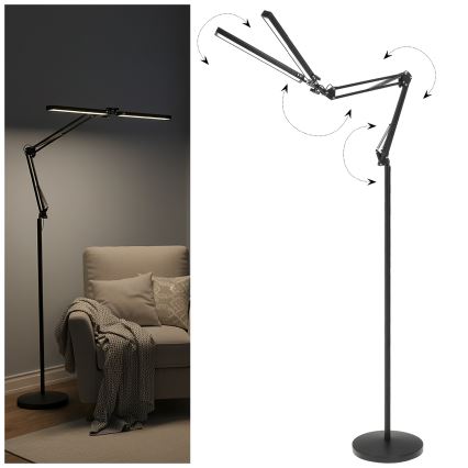 Brilagi - Dimbare flexibele vloerlamp VARIO LED/14W/230V 3000-6000K 157 cm zwart