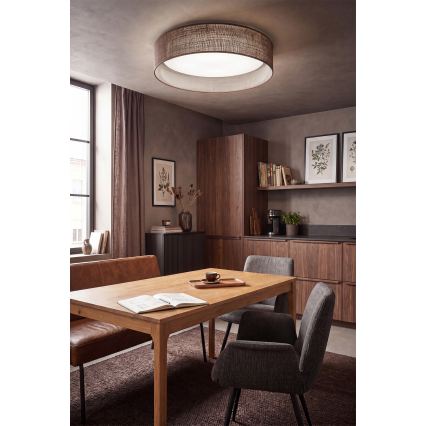 Brilagi - Dimbare LED-plafondlamp VELVET SMARTIX LED/24W/230V 3000-6000K Ø 45 cm bruin Wi-Fi Tuya Beacon + afstandsbediening