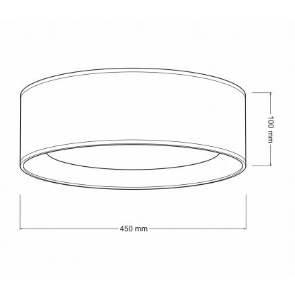 Brilagi - Dimbare LED-plafondlamp VELVET SMARTIX LED/24W/230V 3000-6000K Ø 45 cm bruin Wi-Fi Tuya Beacon + afstandsbediening