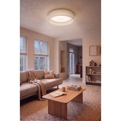 Brilagi - LED dimbare plafondlamp VELVET SMARTIX LED/36W/230V 3000–6000K Ø 55 cm crème Wi-Fi Tuya Beacon + afstandsbediening