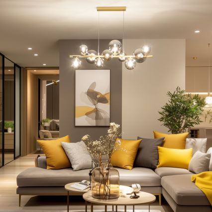 Brilagi - Vervangend glas voor kroonluchter, wandlamp en lamp MISTEL, MILLA diameter 8 cm gerookt