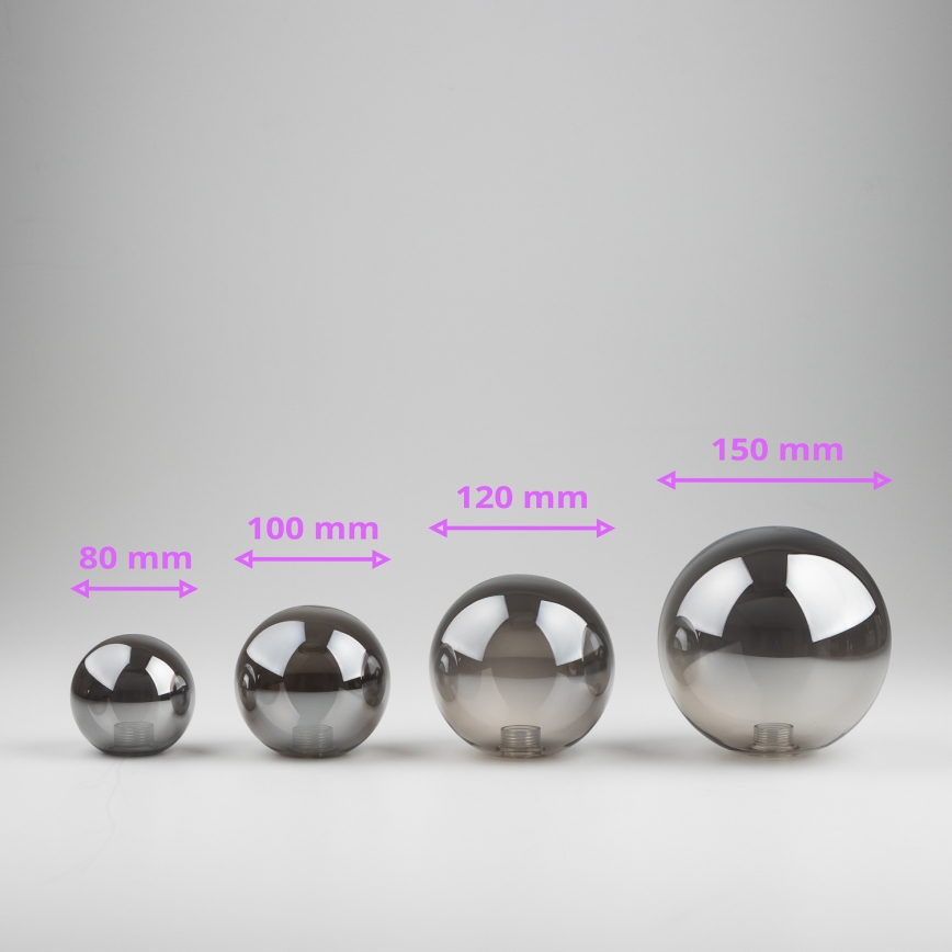 Brilagi - Vervangend glas voor kroonluchter, wandlamp en lamp MISTEL, MILLA diameter 8 cm gerookt