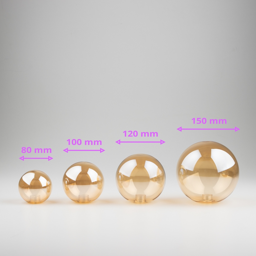 Brilagi - Vervangend glas voor kroonluchter, wandlamp en lamp MISTEL, MILLA diameter 8 cm goud