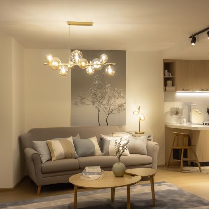 Brilagi - Vervangingsglas voor kroonluchter, wandlamp en lamp MISTEL, MILLA Ø 12 cm goudkleurig