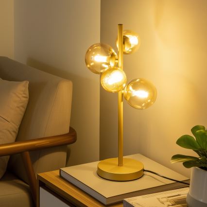 Brilagi - Vervangingsglas voor kroonluchter, wandlamp en lamp MISTEL, MILLA Ø 12 cm goudkleurig