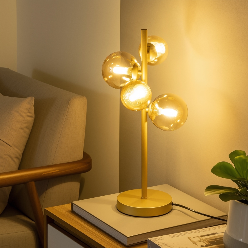 Brilagi - Vervangingsglas voor kroonluchter, wandlamp en lamp MISTEL, MILLA Ø 12 cm goudkleurig