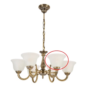 Brilagi - Vervangingsglas voor kroonluchter en wandlamp CLASSIC E14 Ø 11 cm wit