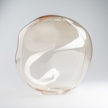 BRILAGI - Vervangingsglas voor kroonluchter, wand- en plafondarmatuur VULCANO E27 Ø 35 cm rookbeige