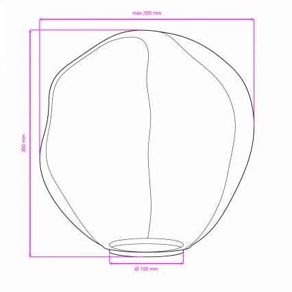 BRILAGI - Reserveglas voor kroonluchter, wand- en plafondlamp VULCANO E27 Ø 25 cm rookbeige