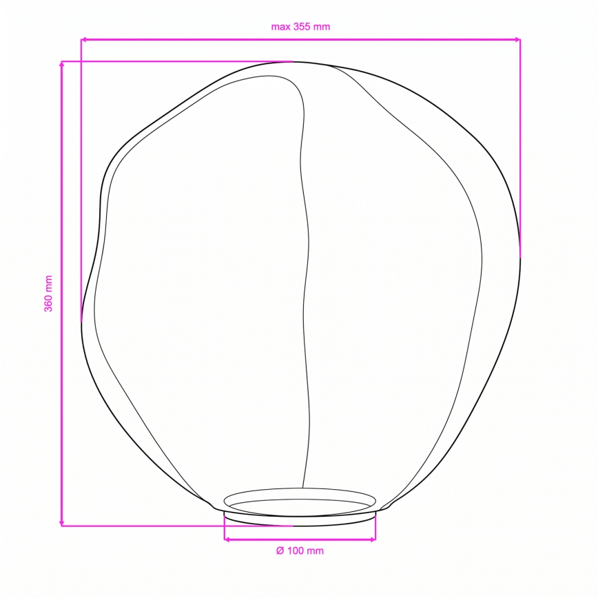 BRILAGI - Reserveglas voor kroonluchter, wand- en plafondlamp VULCANO E27 Ø 25 cm rookbeige