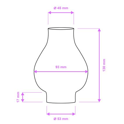 Brilagi - Vervangingsglas voor kroonluchter en wandlamp ROATA, VELA, RUSTIC, QUEEN, TIMONA E14 wit
