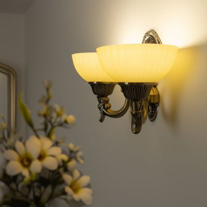 BRILAGI - Vervangingsglas voor wandlamp CLASSIC E14 Ø 16 cm beige