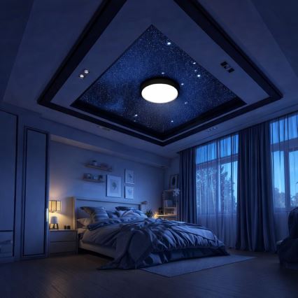 Brilagi - LED RGBW dimbare plafondlamp VIBE LED/24W/230V 3000-6500K zwart + afstandsbediening