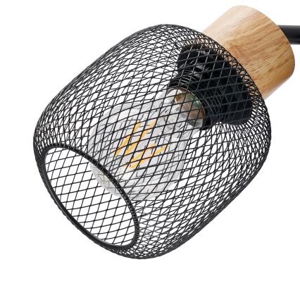 Brilagi - Vloerlamp BASKLITE 3xE27/15W/230V hout/zwart