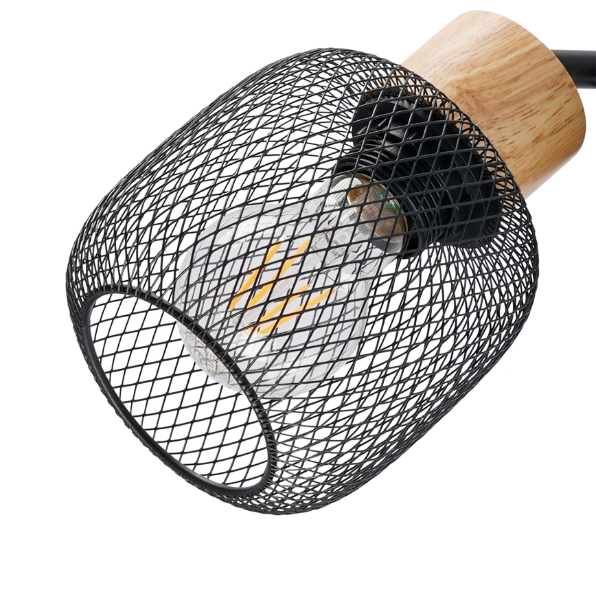 Brilagi - Vloerlamp BASKLITE 3xE27/15W/230V hout/zwart