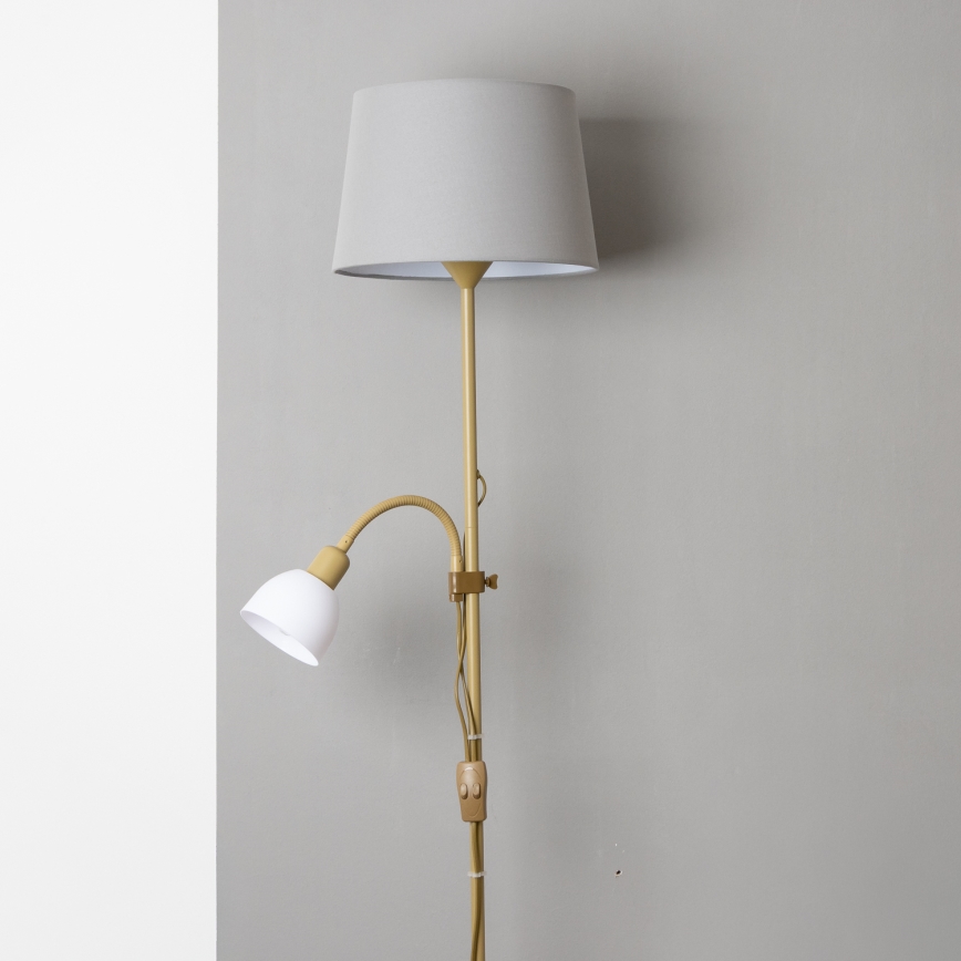 Brilagi - Vloerlamp CERIA 1xE27/100W/230V + 1xE14/25W goud/grijs