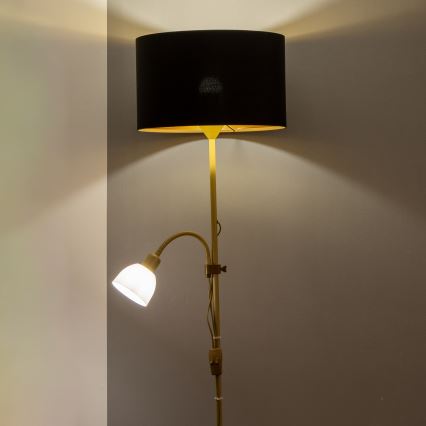Brilagi - Vloerlamp CERIA 1xE27/100W/230V + 1xE14/25W goud/zwart