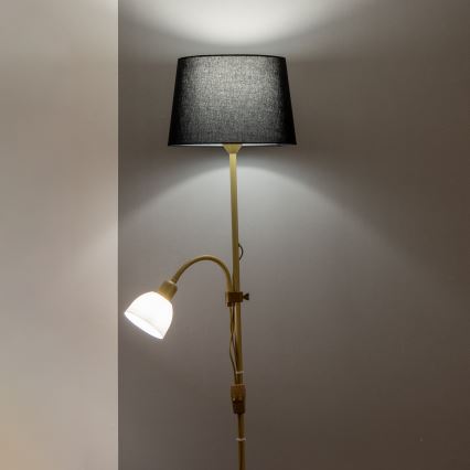Brilagi - Vloerlamp CERIA 1xE27/100W/230V + 1xE14/25W goud/zwart
