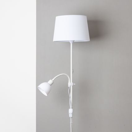 Brilagi - Vloerlamp CERIA 1xE27/100W/230V + 1xE14/25W wit