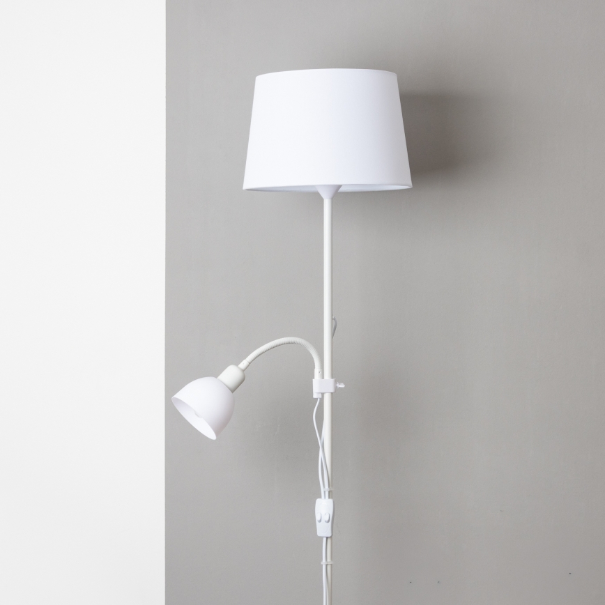 Brilagi - Vloerlamp CERIA 1xE27/100W/230V + 1xE14/25W wit