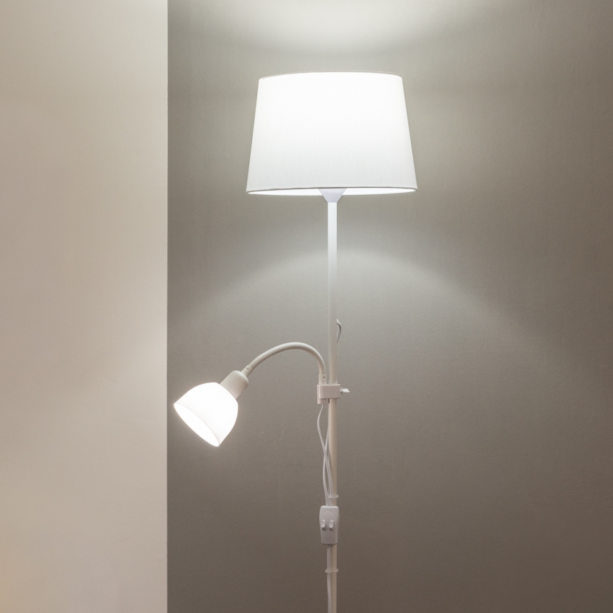 Brilagi - Vloerlamp CERIA 1xE27/100W/230V + 1xE14/25W wit