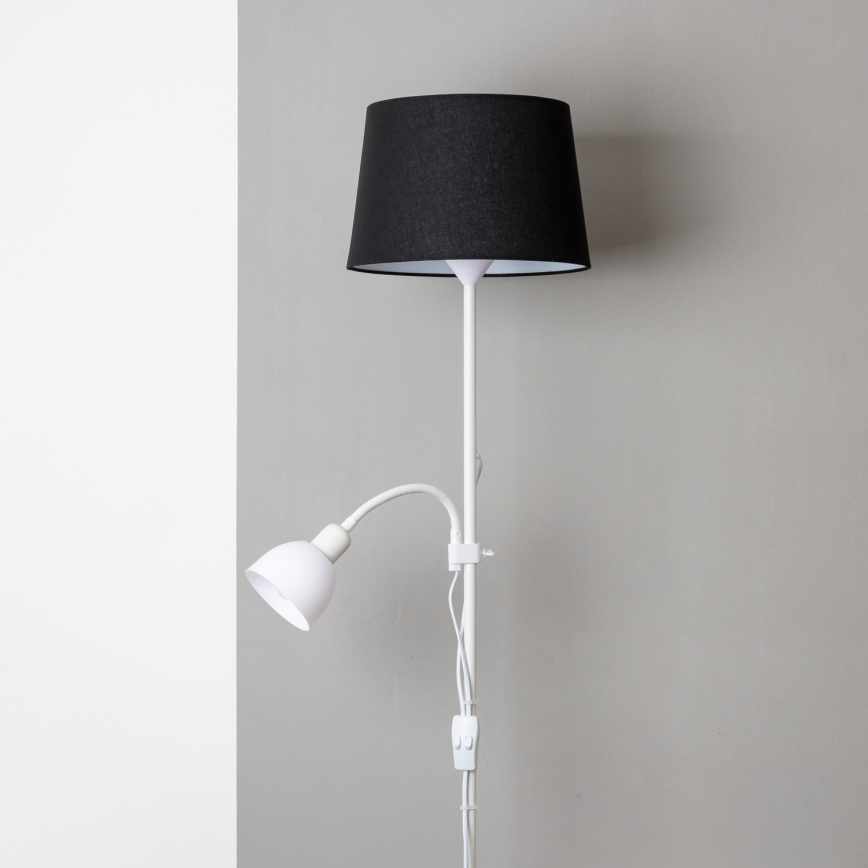 Brilagi - Vloerlamp CERIA 1xE27/100W/230V + 1xE14/25W wit/zwart