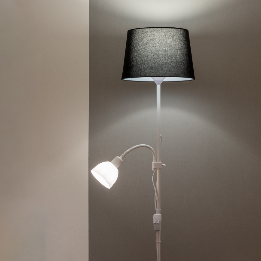 Brilagi - Vloerlamp CERIA 1xE27/100W/230V + 1xE14/25W wit/zwart