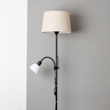 Brilagi - Vloerlamp CERIA 1xE27/100W/230V + 1xE14/25W zwart/beige