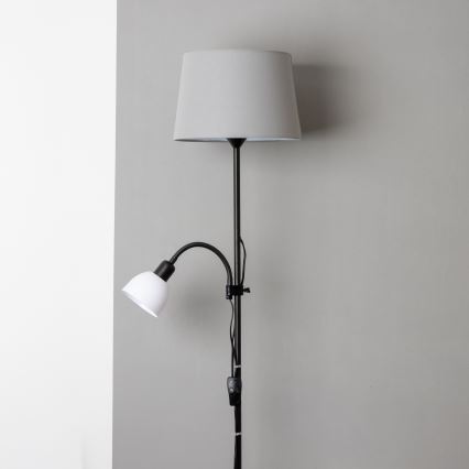 Brilagi - Vloerlamp CERIA 1xE27/100W/230V + 1xE14/25W zwart/grijs