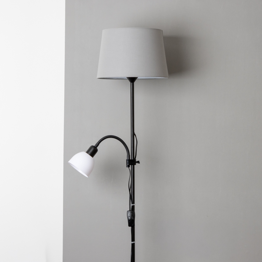 Brilagi - Vloerlamp CERIA 1xE27/100W/230V + 1xE14/25W zwart/grijs