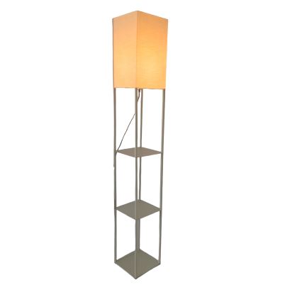 Brilagi - Vloerlamp met planken GRADUS 1xE27/40W/230V 150 cm grijs/beige