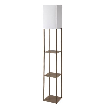 Brilagi - Vloerlamp met planken GRADUS 1xE27/40W/230V 150 cm grijs/beige