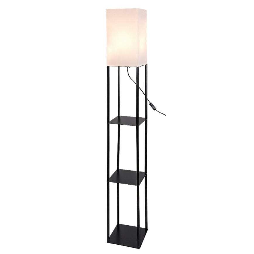 Brilagi - Vloerlamp met planken GRADUS 1xE27/40W/230V 150 cm zwart/wit