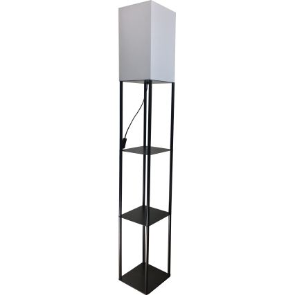 Brilagi - Vloerlamp met planken GRADUS 1xE27/40W/230V 150 cm zwart/wit