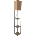 Brilagi - Vloerlamp met planken GRADUS 1xE27/40W/230V grijs/beige