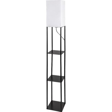 Brilagi - Vloerlamp met planken GRADUS 1xE27/40W/230V zwart/wit