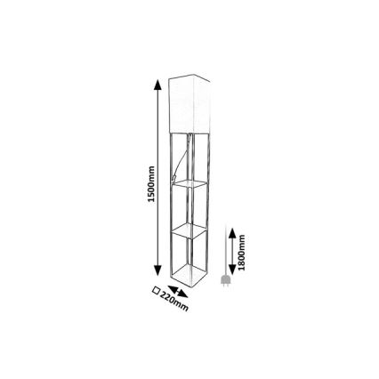 Brilagi - Vloerlamp met planken GRADUS 1xE27/40W/230V zwart/wit