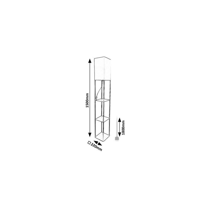 Brilagi - Vloerlamp met planken GRADUS 1xE27/40W/230V zwart/wit