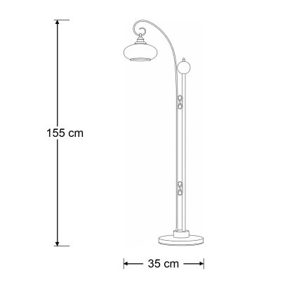 Brilagi - Vloerlamp MOLLERO 1xE27/15W/230V brons/patina
