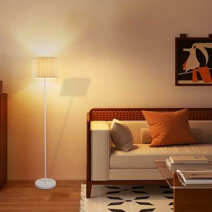 Brilagi - Vloerlamp NORDIC WAVE 1xE27/15W/230V linnen/wit