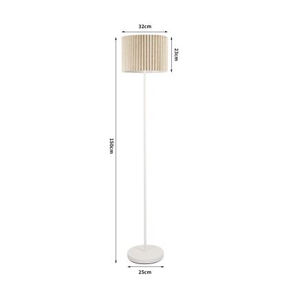 Brilagi - Vloerlamp NORDIC WAVE 1xE27/15W/230V linnen/wit