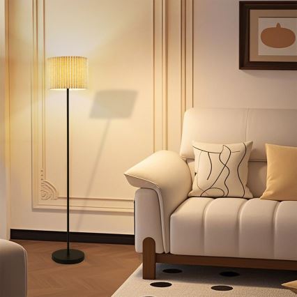 Brilagi - Vloerlamp NORDIC WAVE 1xE27/15W/230V linnen/zwart