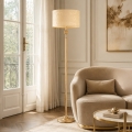 BRILAGI - Vloerlamp SAPHIRE 1xE27/15W/230V crème/goud/patina