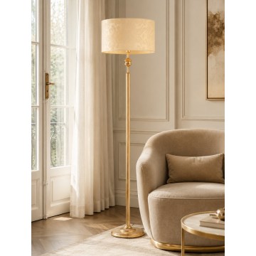 Brilagi - Vloerlamp SAPHIRE 1xE27/15W/230V crème/goud/patina
