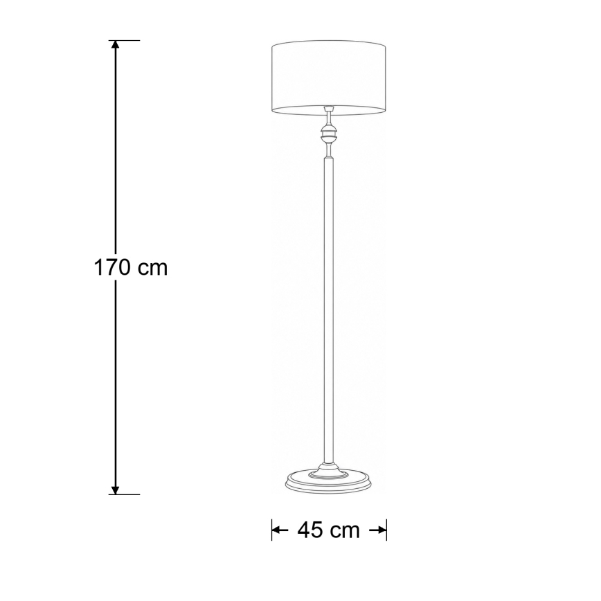 Brilagi - Vloerlamp SAPHIRE 1xE27/15W/230V crème/goud/patina