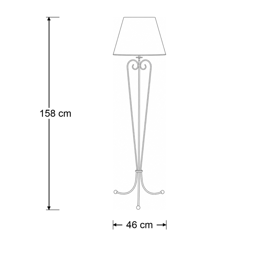Brilagi - Vloerlamp SONIA 1xE27/15W/230V crème/patina