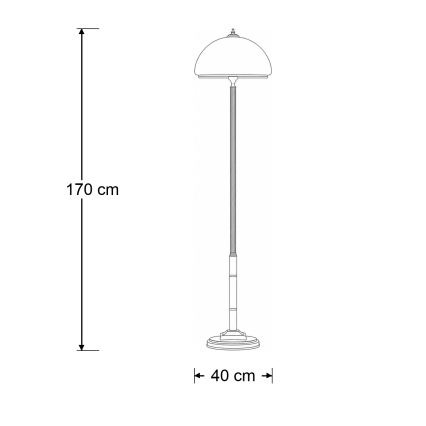 Brilagi - Vloerlamp TAURUS 2xE27/15W/230V brons