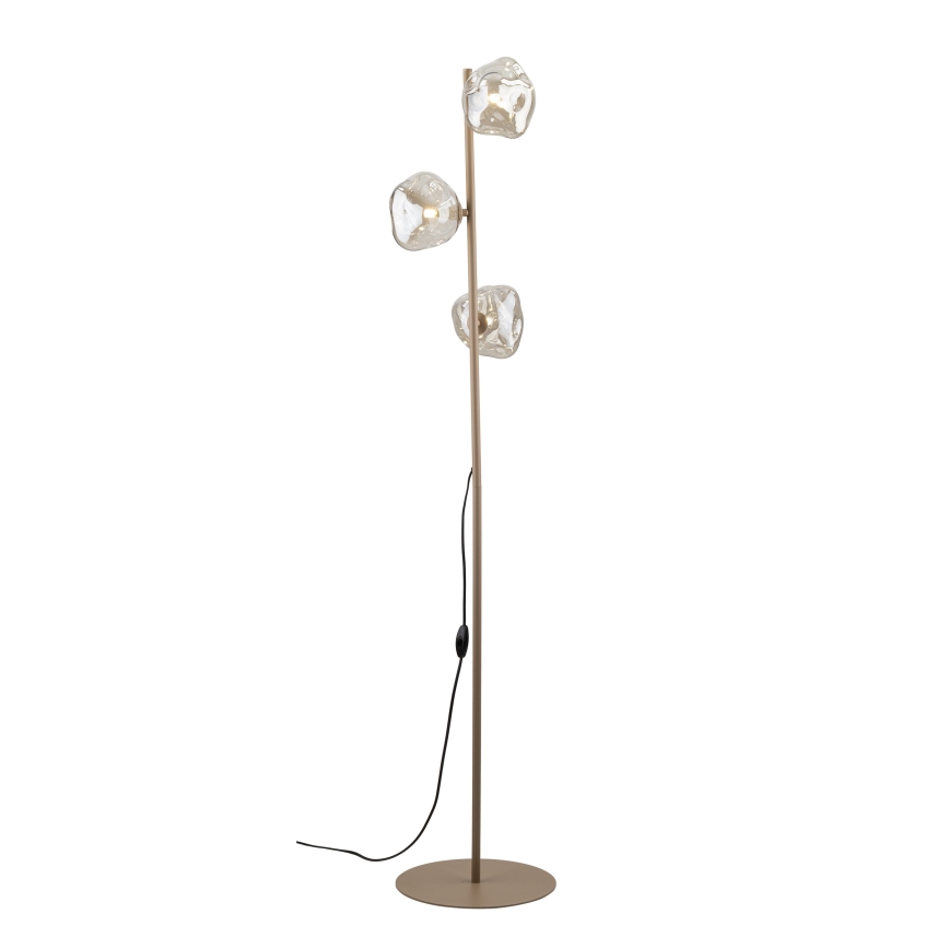 Brilagi - Vloerlamp VULCANO 3xG9/8W/230V beige/rookbeige beige