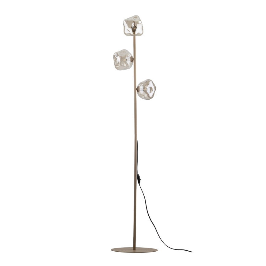 Brilagi - Vloerlamp VULCANO 3xG9/8W/230V beige/rookbeige beige